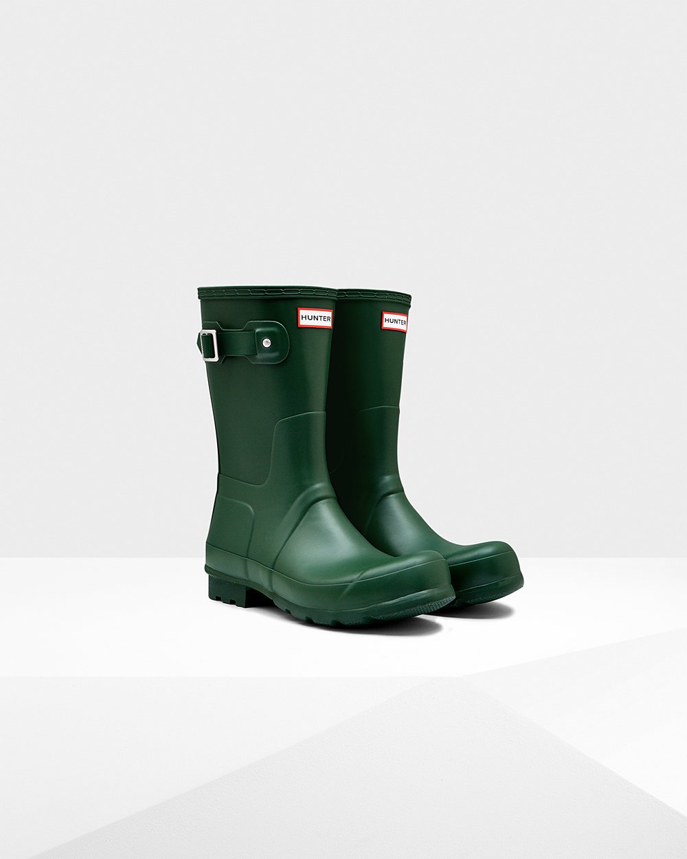 Botas de Lluvia Cortas Hunter Hombre - Original - Verdes - OXSPGYE-35